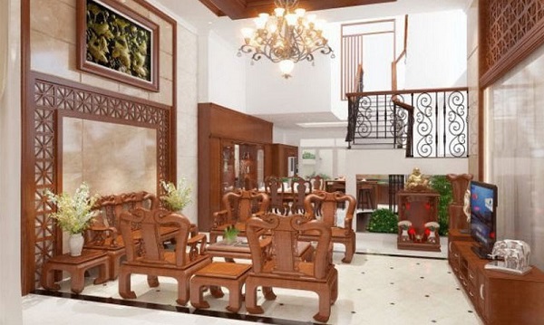 Tư vấn nội thất bày trí bàn ghế gỗ phòng khách sao cho sang trọng phần 1 04