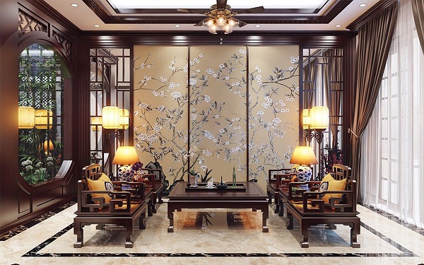 Tư vấn nội thất bày trí bàn ghế gỗ phòng khách sao cho sang trọng phần 2 01